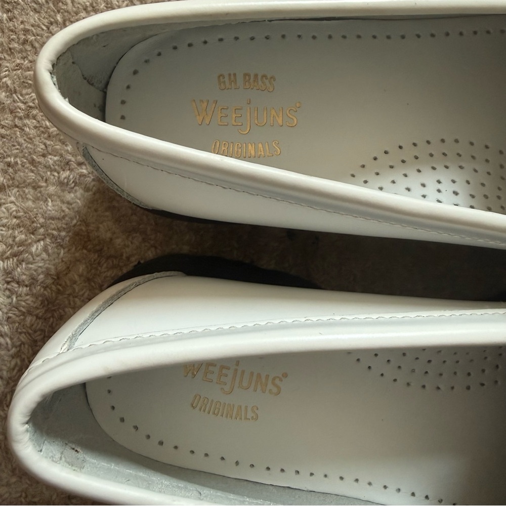 G.H. Bass Weejuns Lianna Bit Lug Loafer White Size 7.5 - Picture 5 of 8